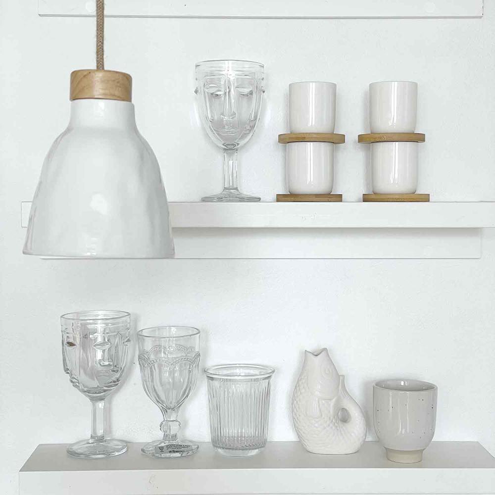 Wijnglas met gezicht I Transparant