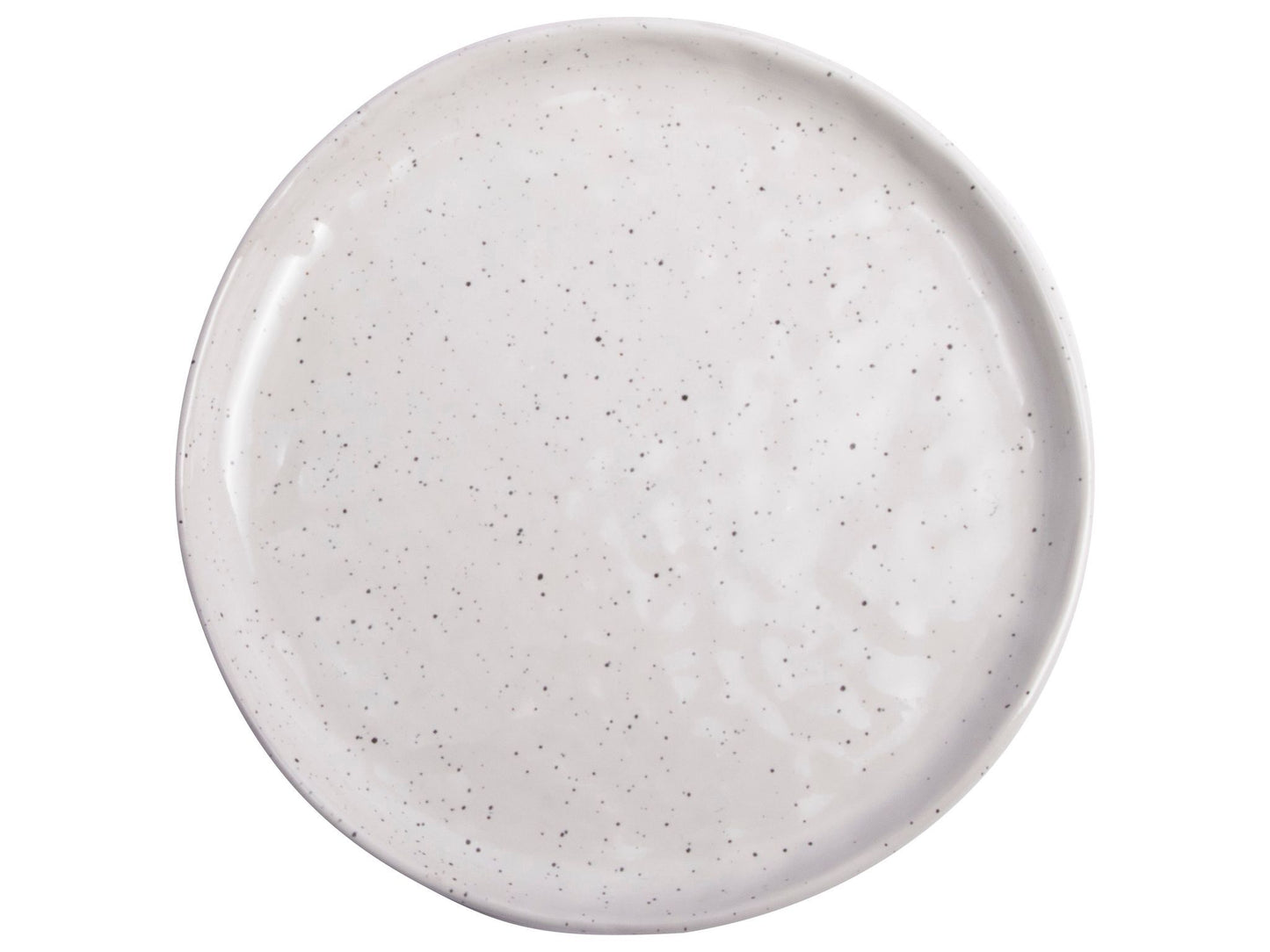 Wit dessertbord met spikkel Ø15,3cm