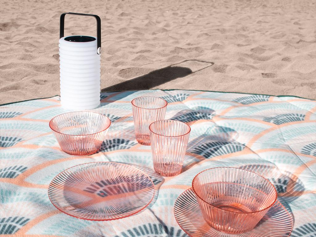 Set van 2 plastic bekers I Koraal