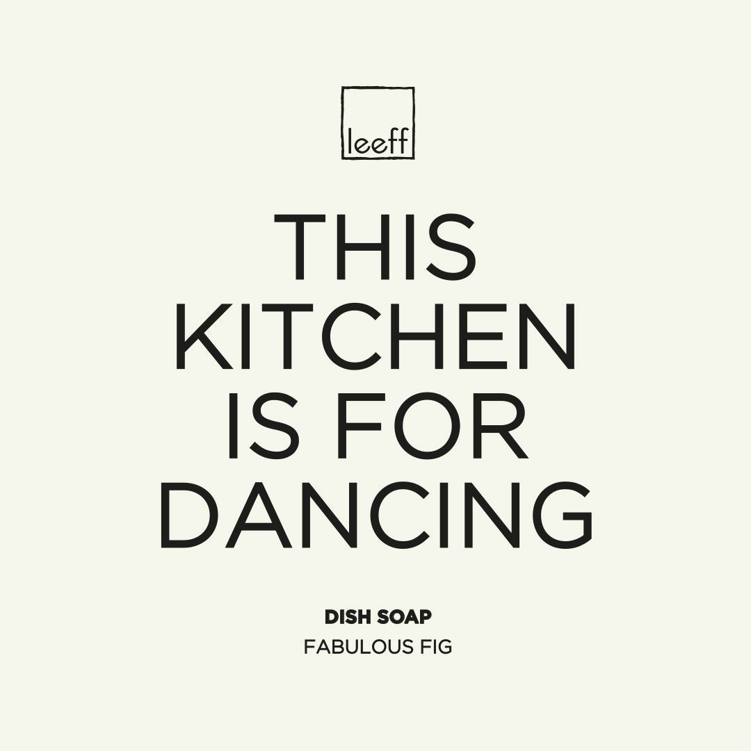 Afwasmiddel 'this kitchen is for dancing'