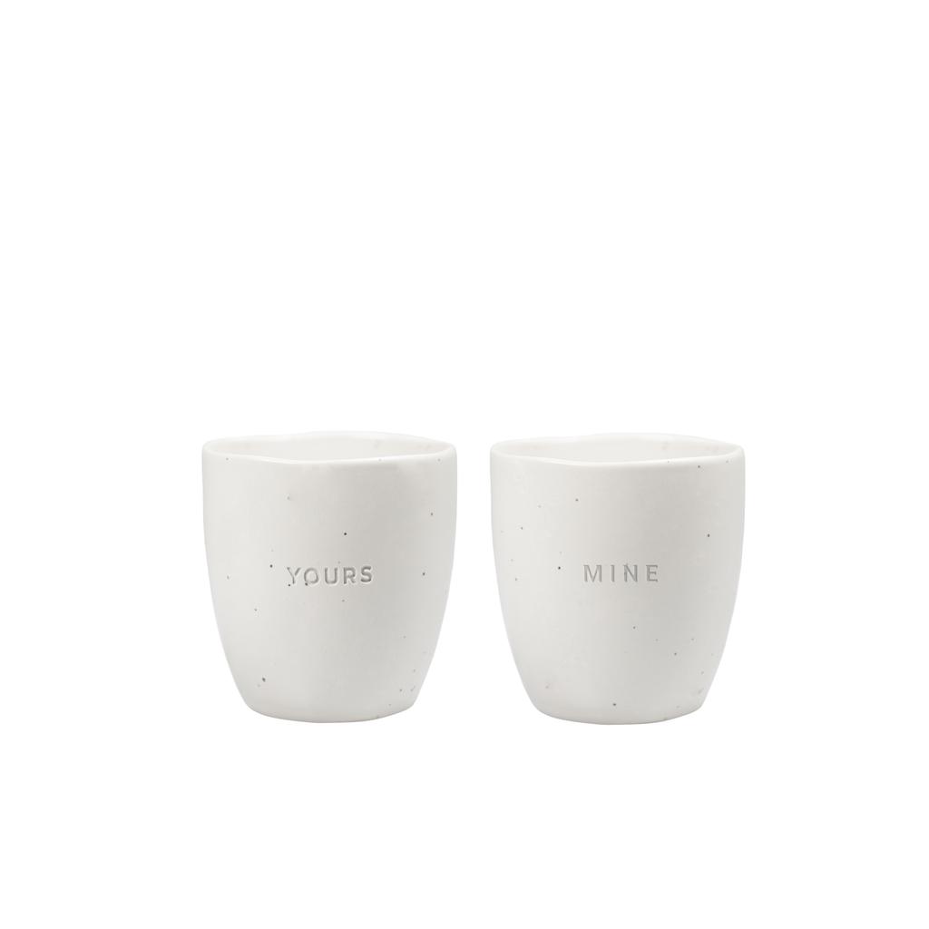 Set van 2 tassen I Yours & Mine