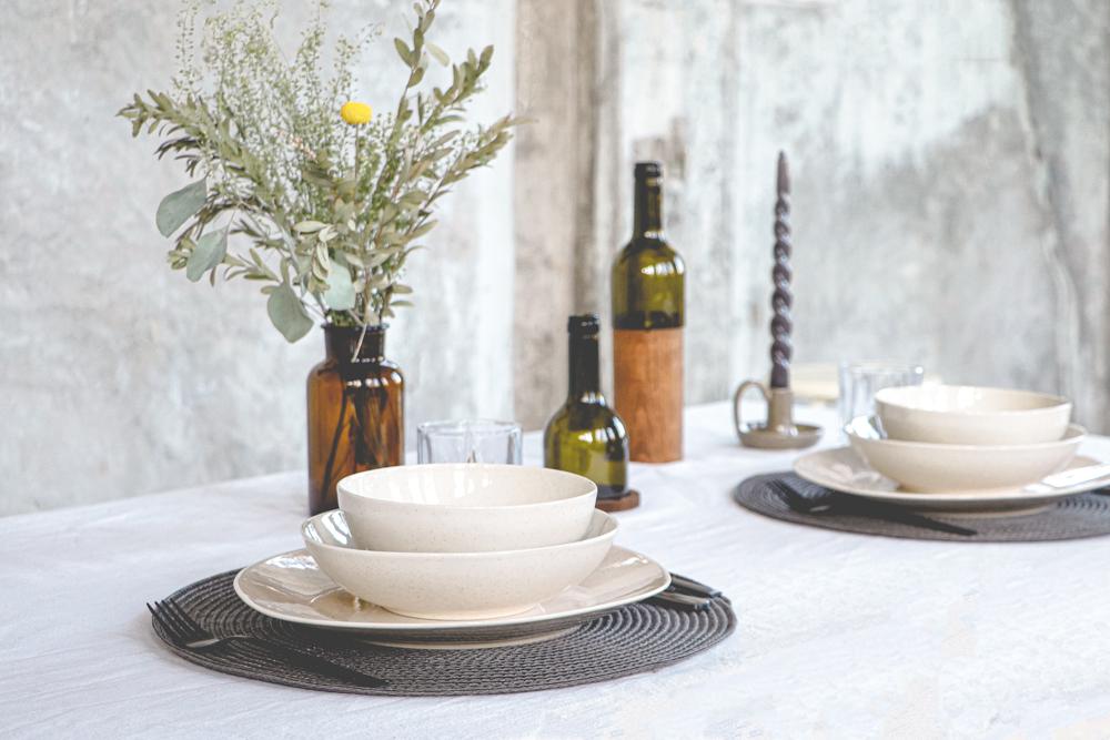 Beige diner bord 'MIKOS' Ø30cm