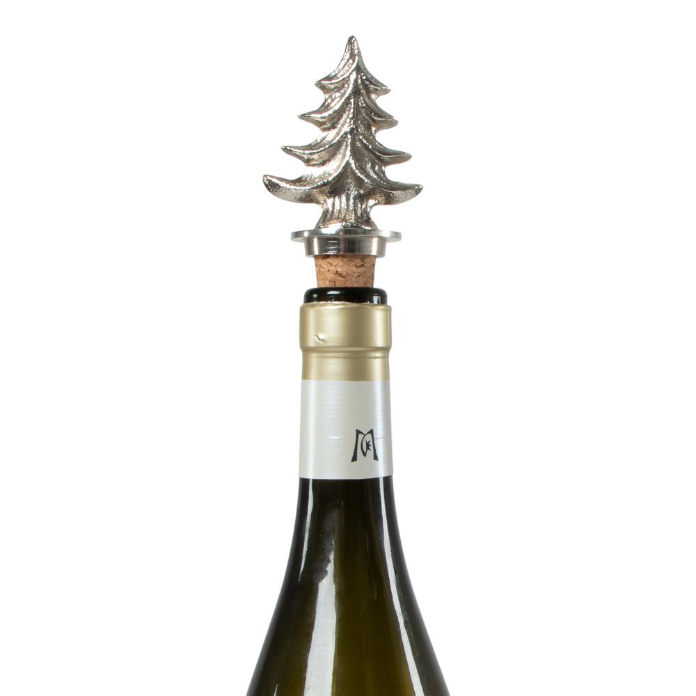 Flessenstop kerstboom I Zilver