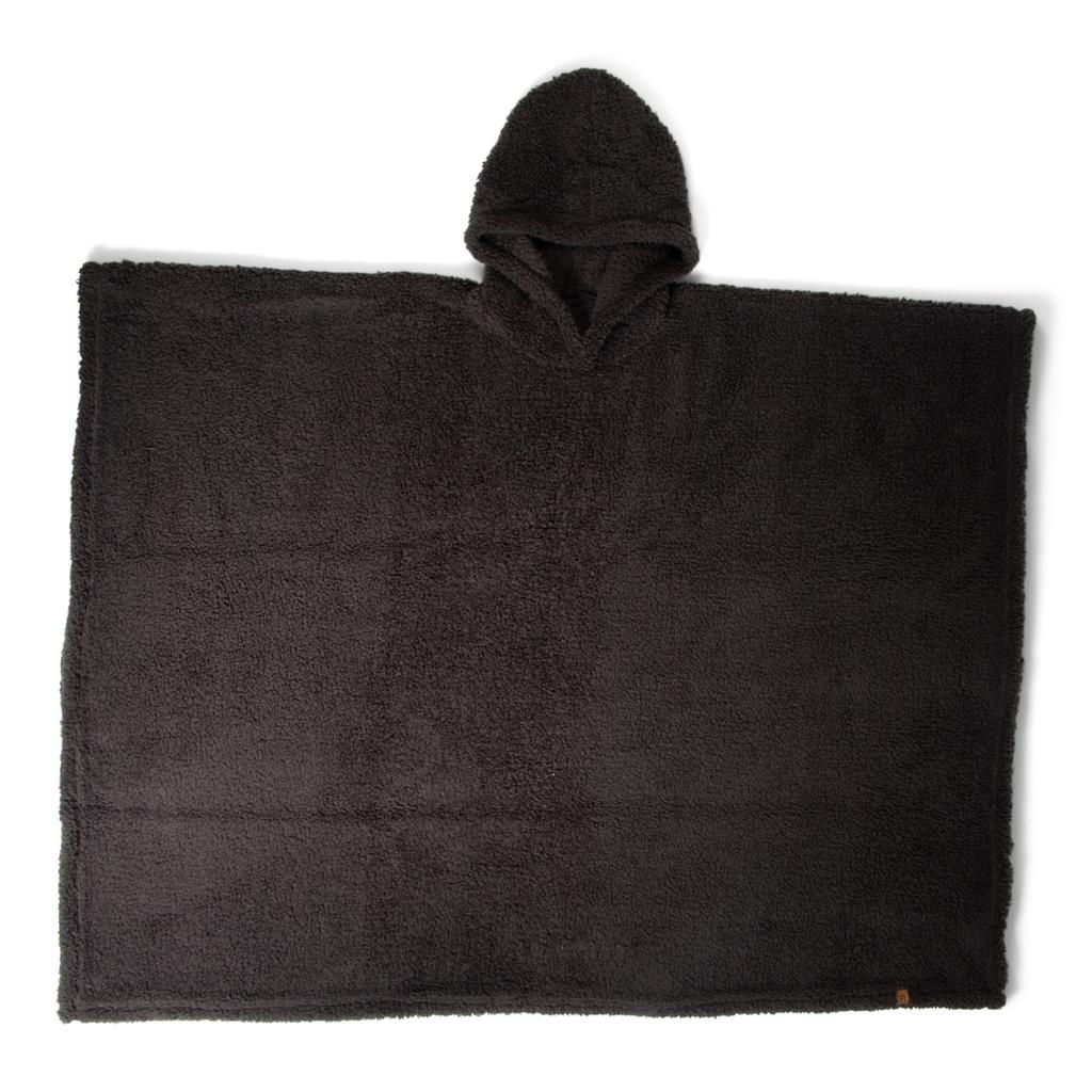 Teddy hoodie met kap I antraciet grijs