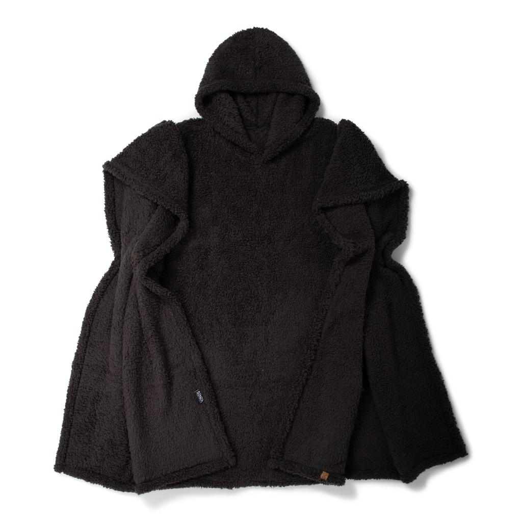 Teddy hoodie met kap I antraciet grijs