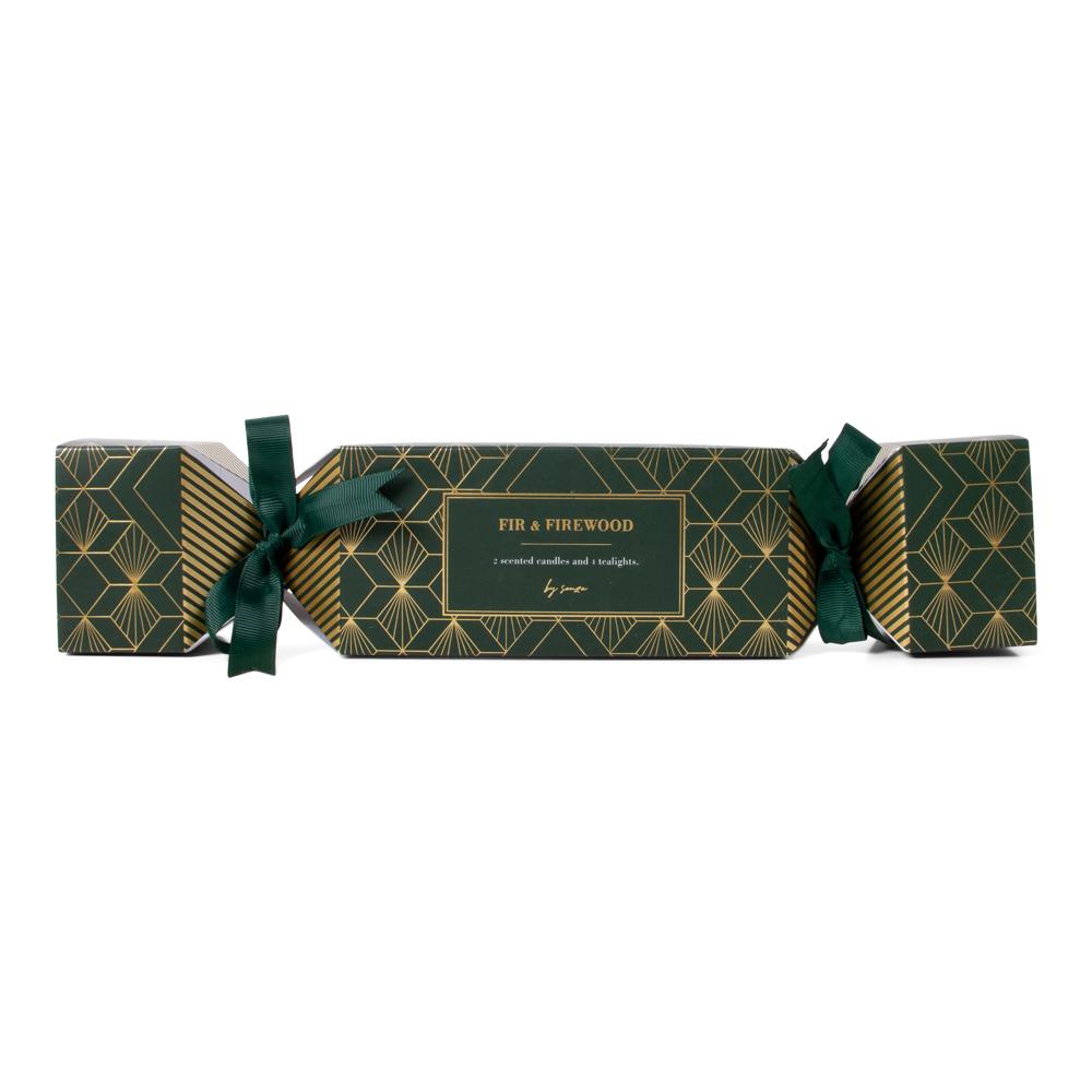 Geurkaarsen in partycracker I Blauw/groen