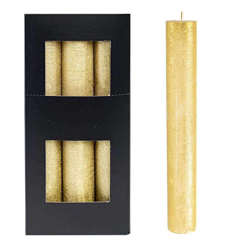 Gouden XL kaarsen (set 3 st.)