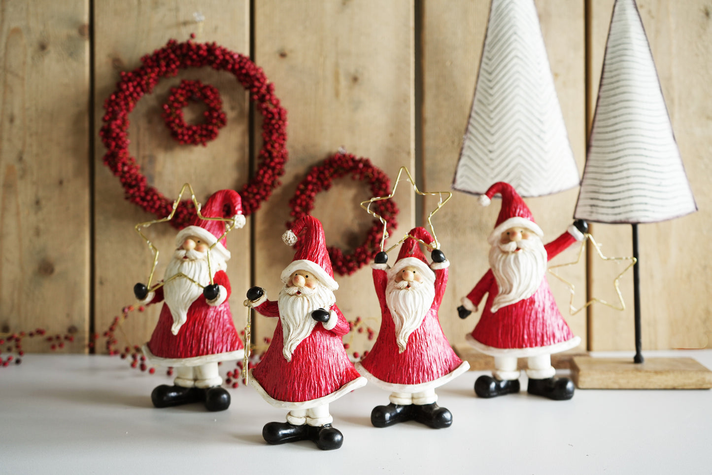 Kerstdeco I Kerstman (S) met LED ster
