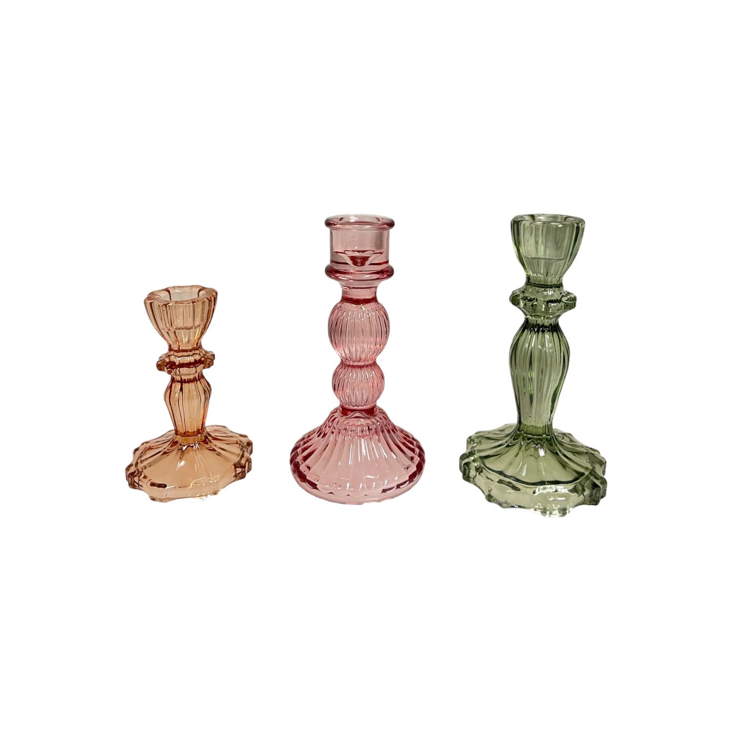 Glazen kandelaar Zaza I 3 kleuren