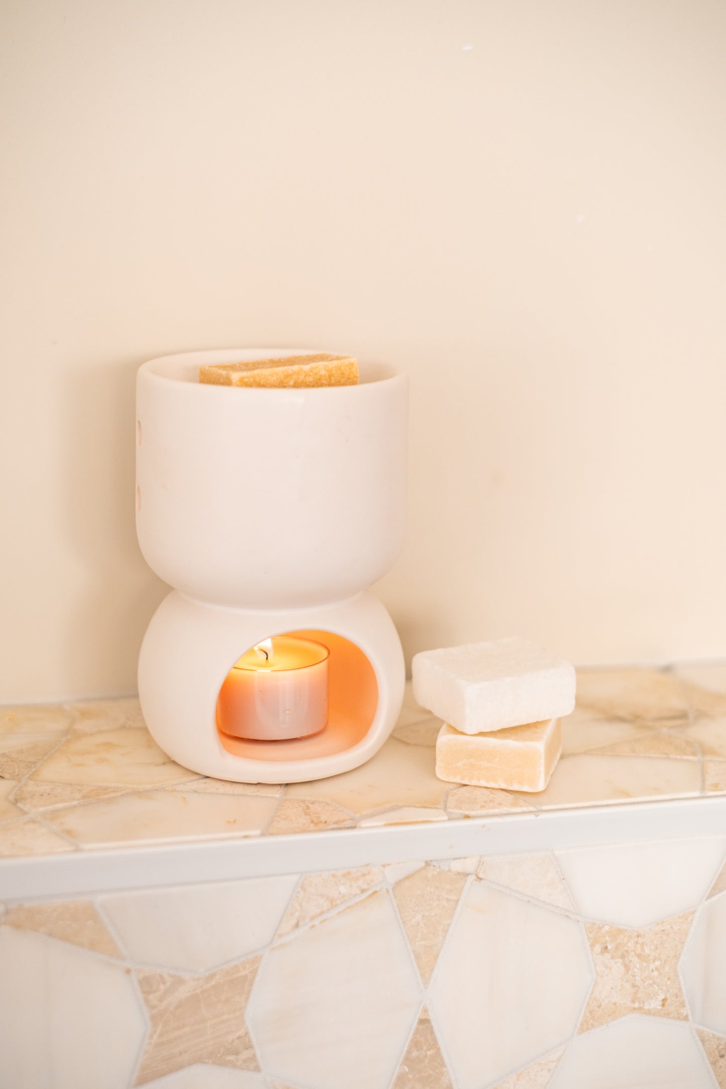 Olie & wax brander Mille in keramiek