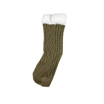 Antislip huissokken I Military green