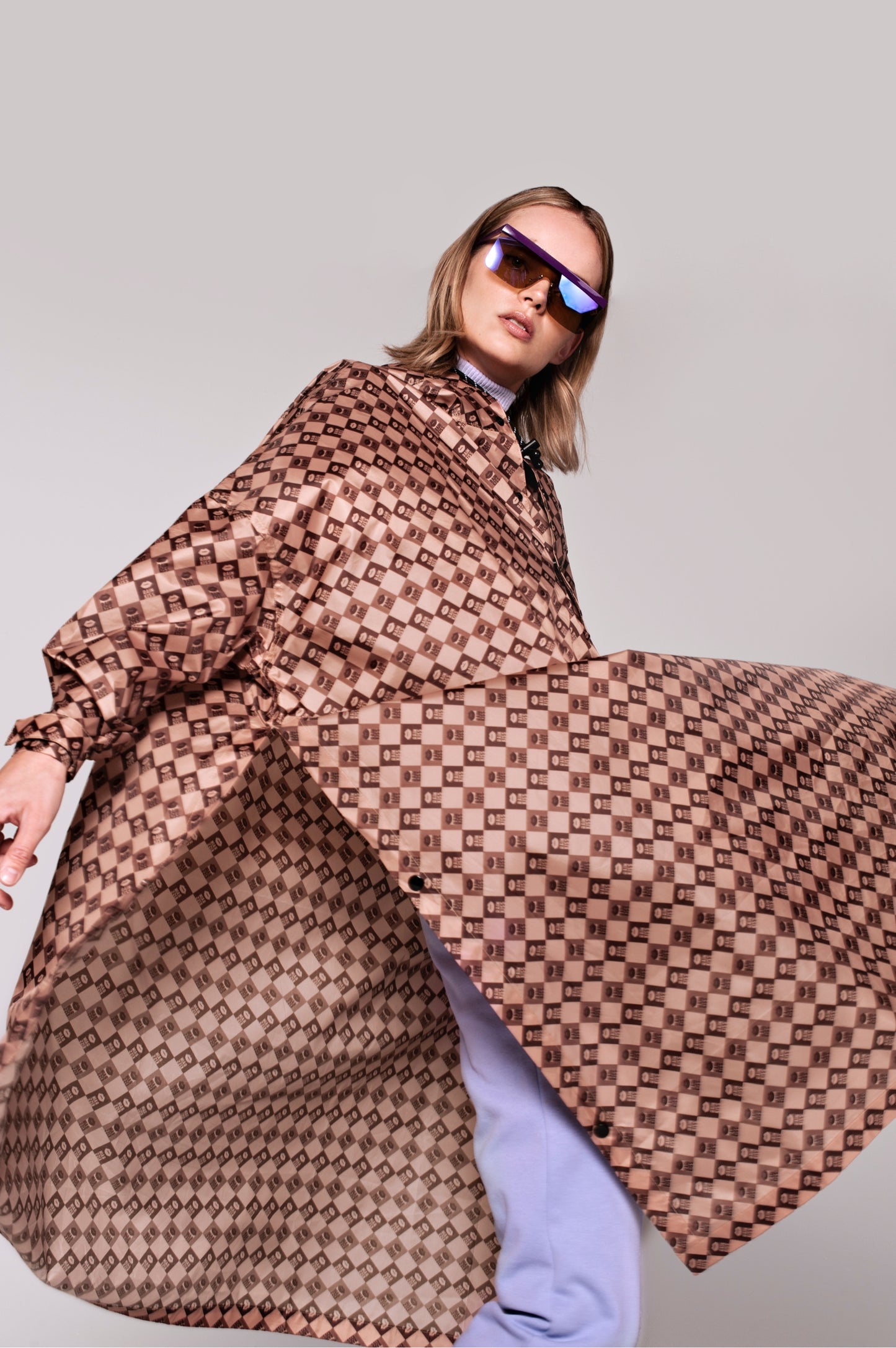 Regenponcho Damier