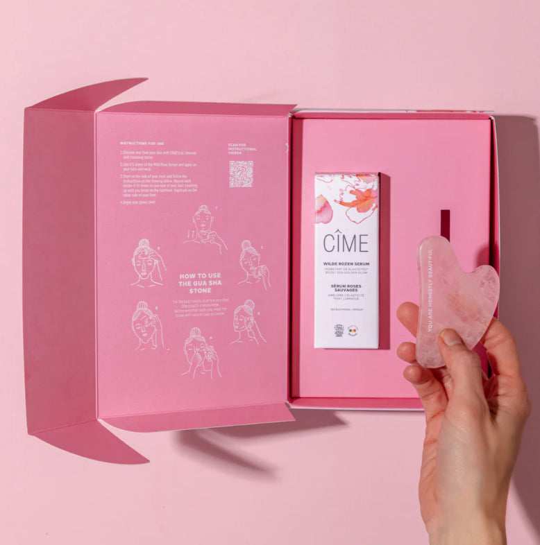 Giftbox self-care massage set | wilde rozen serum + Gua sha
