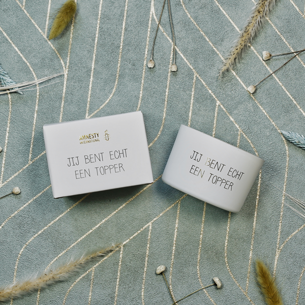 Geurkaars "Jij bent echt een topper"