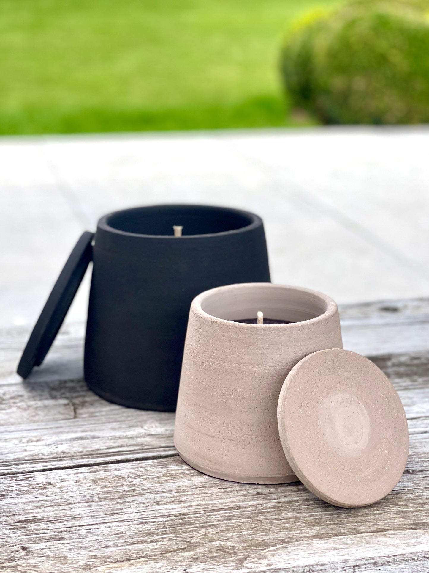 Buitenkaars lavendel I terracotta