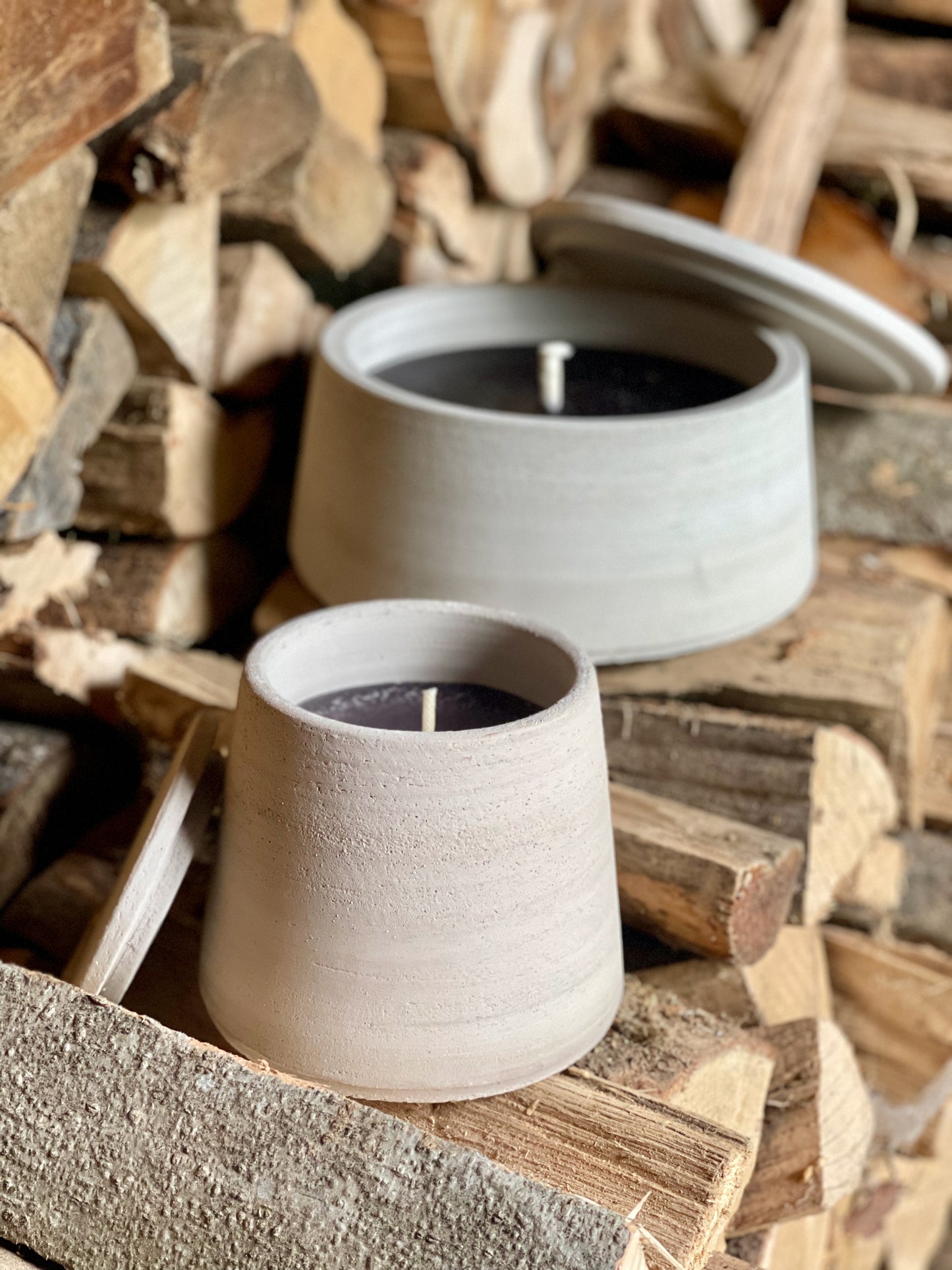Buitenkaars lavendel I terracotta
