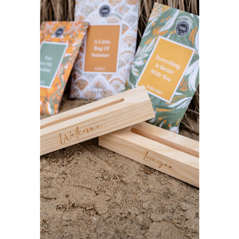 Houten houder | Welcome