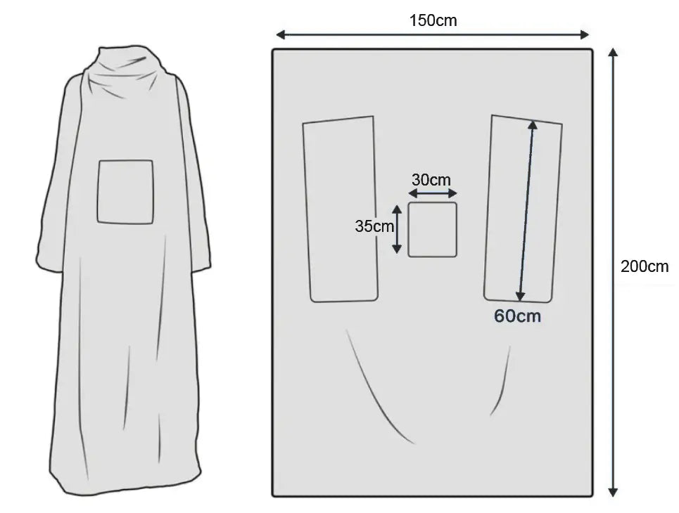 XL fleece deken met armen I Muted clay
