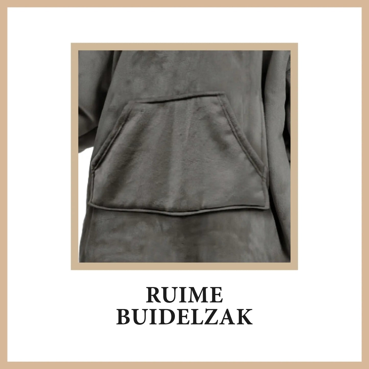 Fleece hoodie met kap I Charcoal gray
