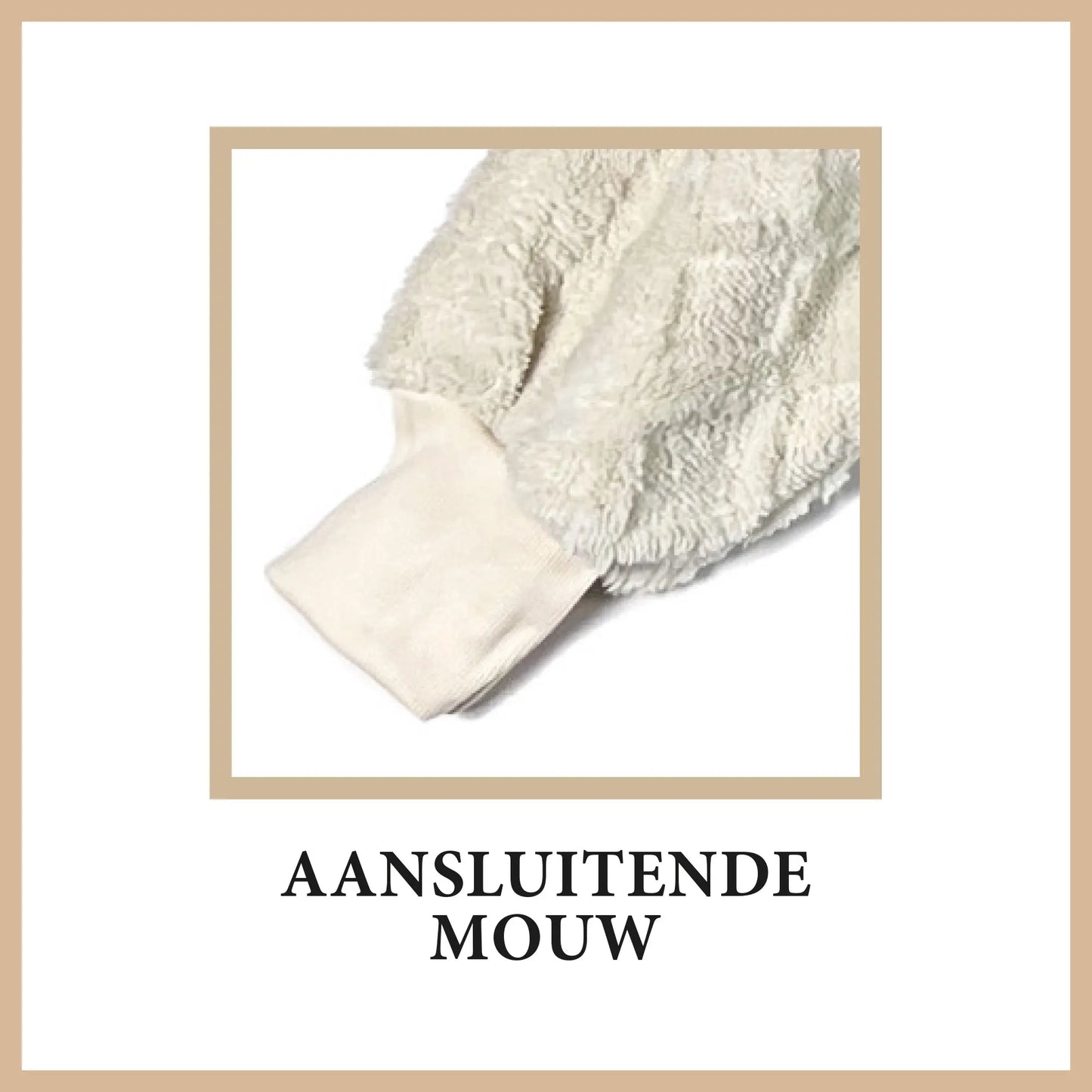 Kabeltrui hoodie met kap I Bone white