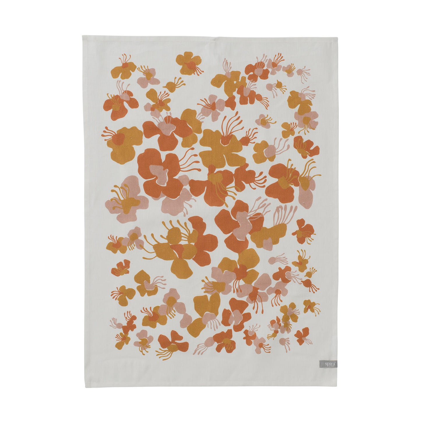 Keukenhanddoek bloem |oranje