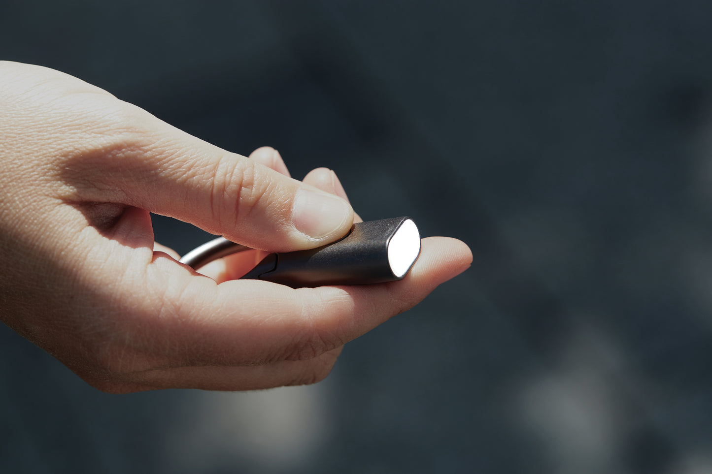 Sleutelhanger met LED zaklamp I Zwart