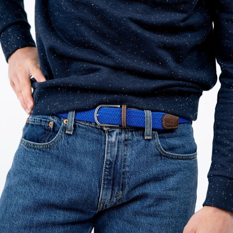 Gevlochten riem Greek Blue