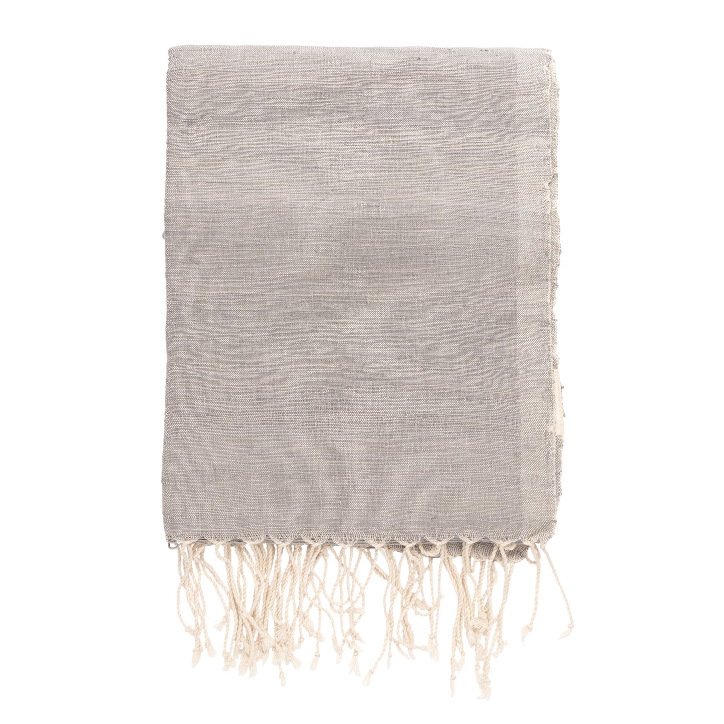 Tafelkleed/plaid I Khadi Grijs (130 x 250 cm)