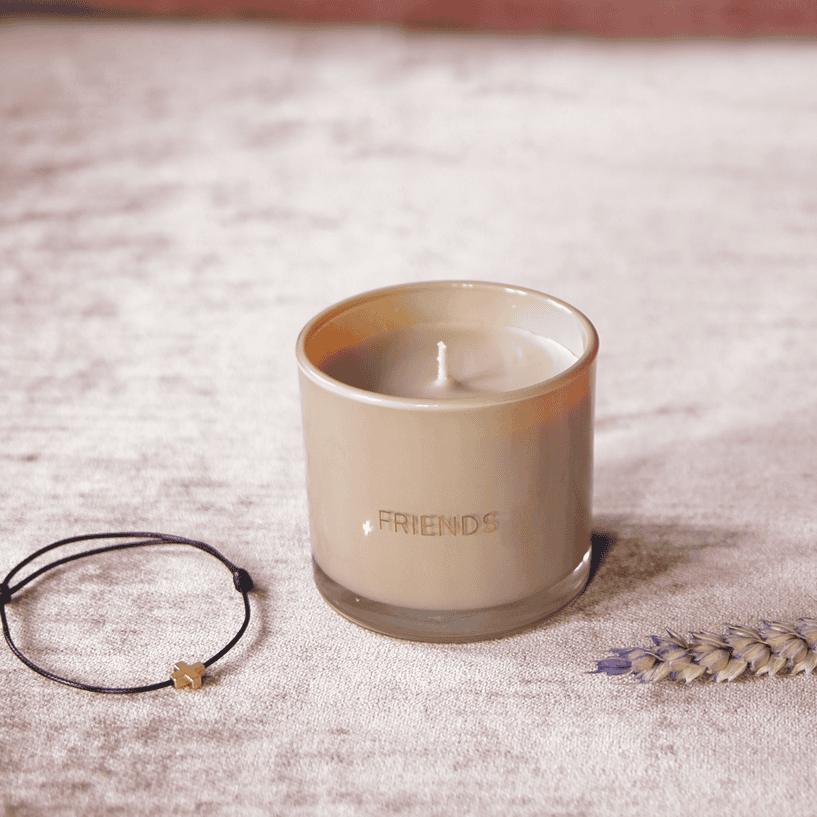 Geurkaars met armband "Friends"