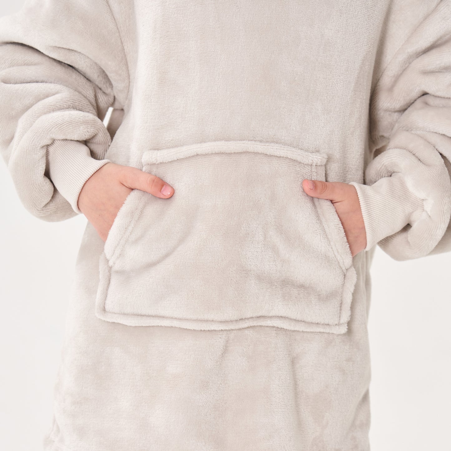 KIDS Taupe hoodie met kap