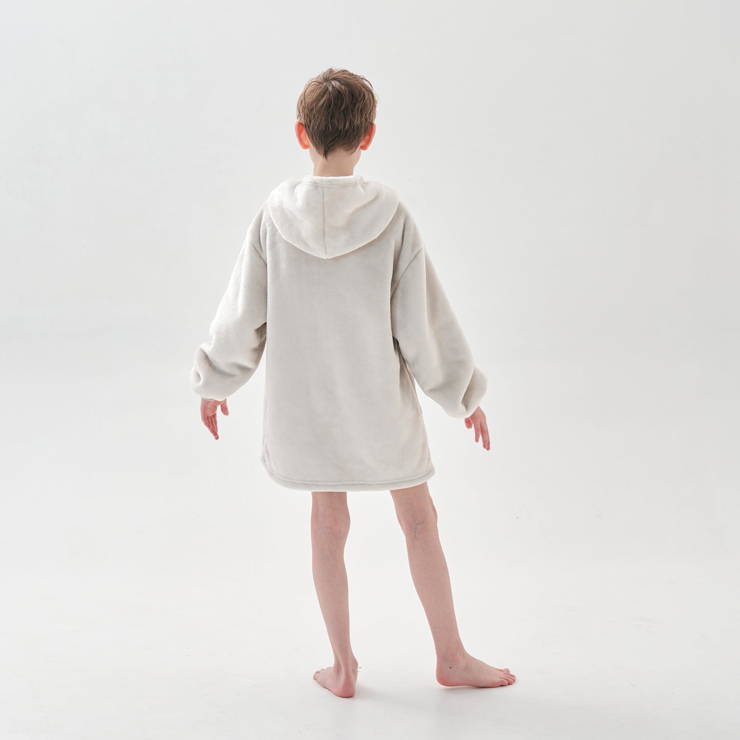 KIDS Taupe hoodie met kap