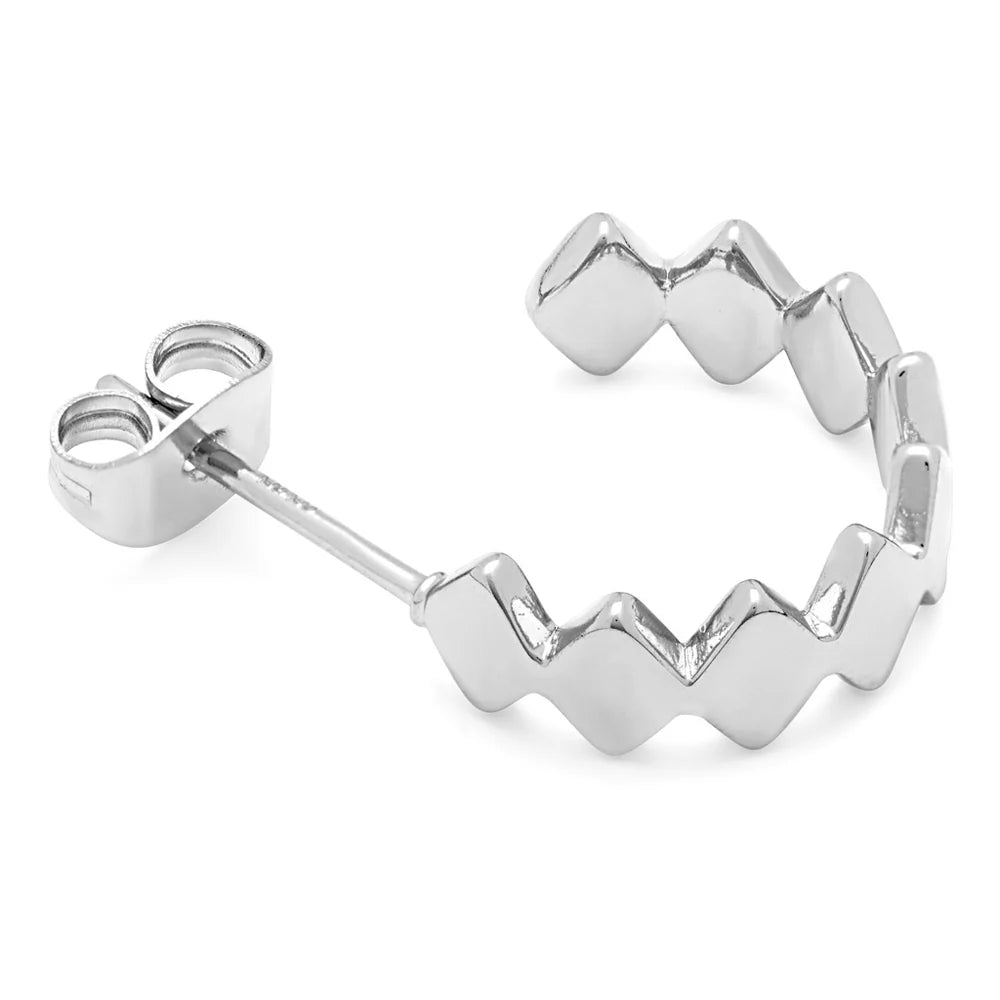 LULU - Oorbellen Confetti hoops | Zilver