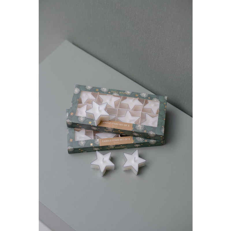 Deco kaars stars | wit
