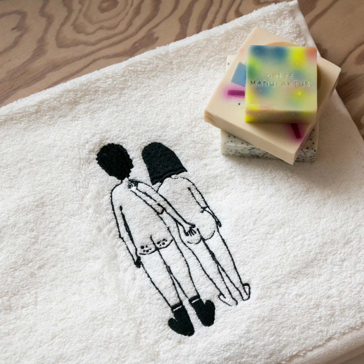 Set van 2 gastendoekjes | Naked couple