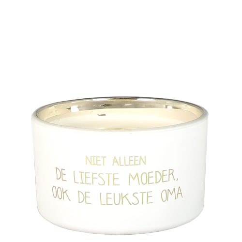 Geurkaars "Niet alleen de liefste moeder, ook de leukste oma"