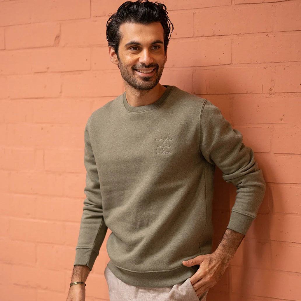 Sweater Magic papa vibes (olive green)