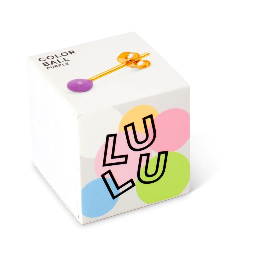 LULU - Oorbel Color Ball Purple