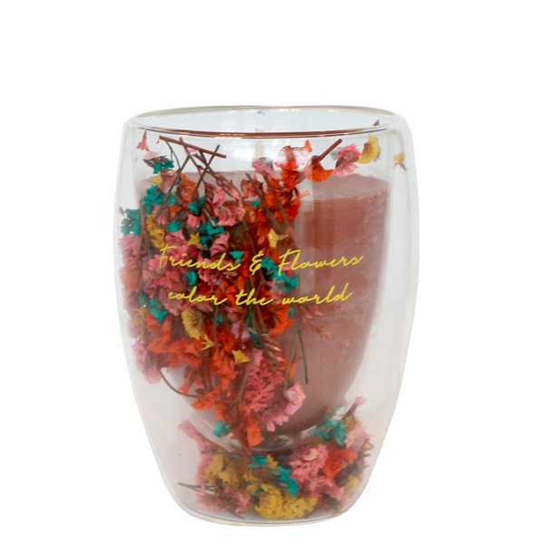 Geurkaars "Friends & flowers color the world"