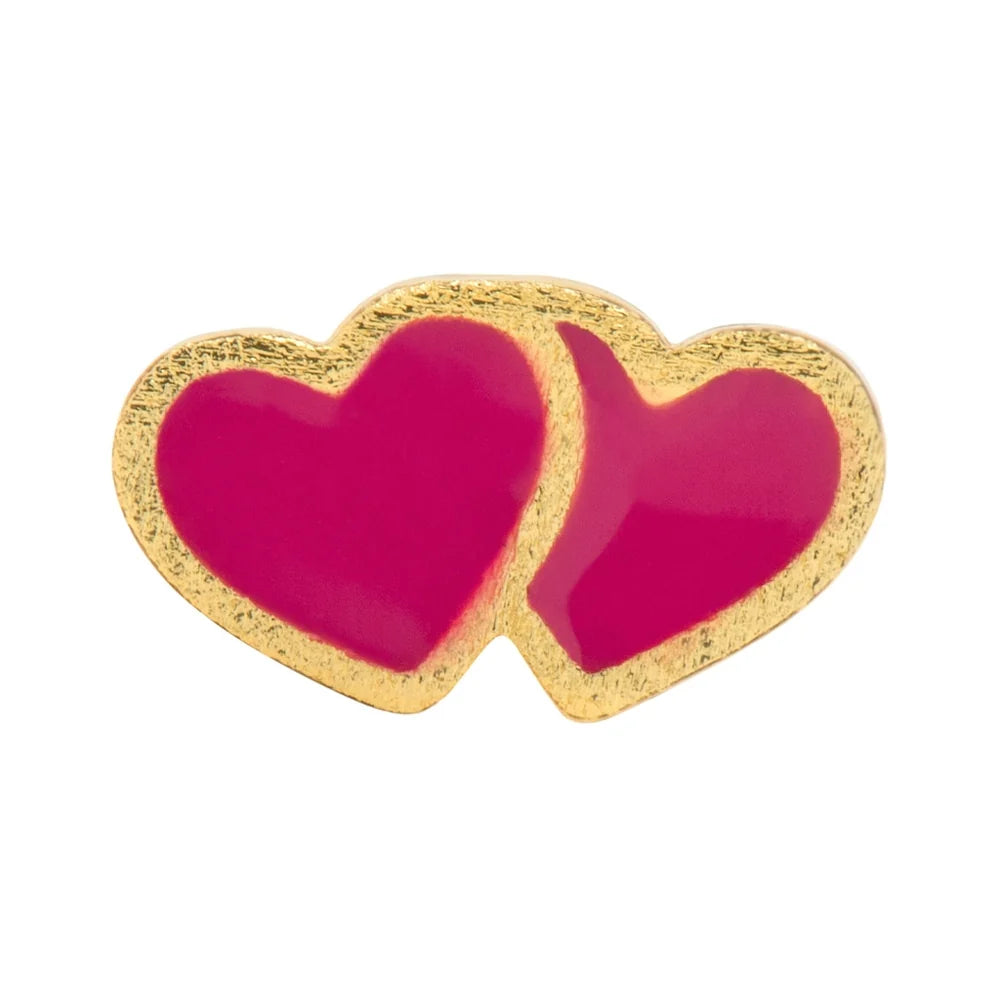 LULU - Oorbel 2Hearts | Plum