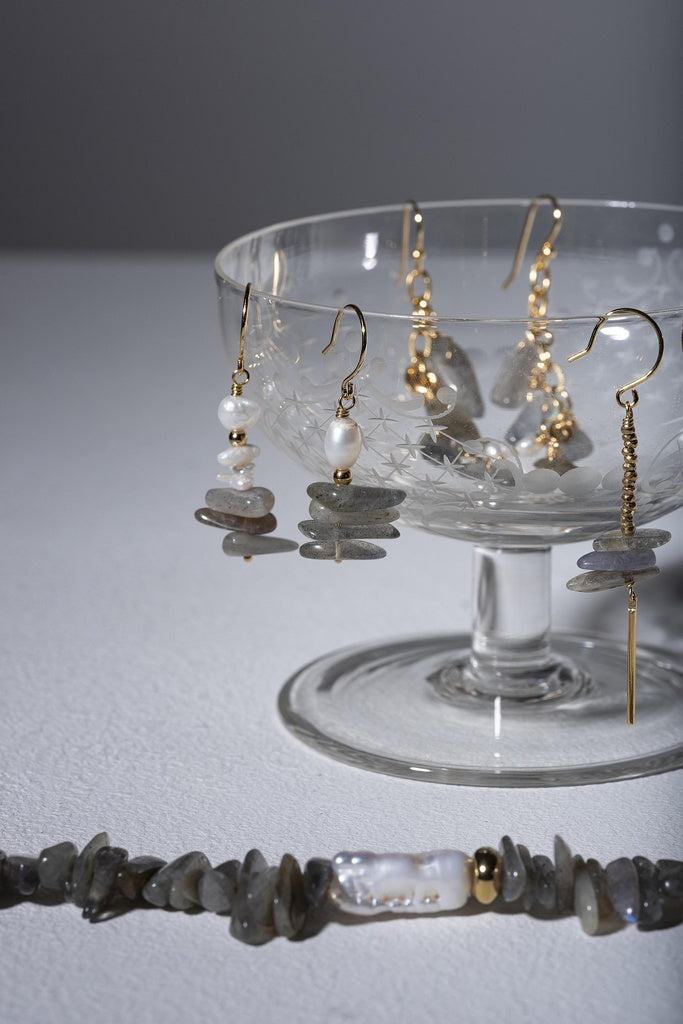 MP Oorbellen | OLIVIO Gold Grey