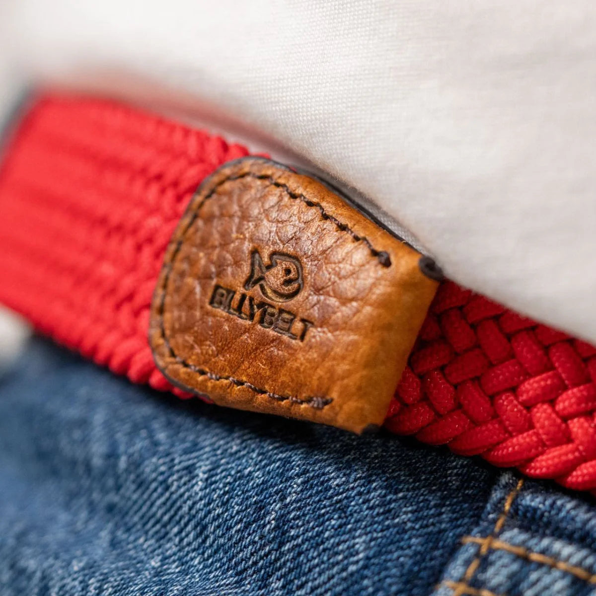 Gevlochten riem Cardinal red