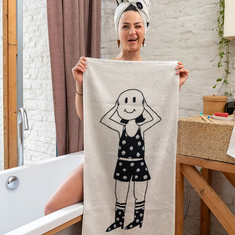 Set van 2 badhanddoeken | Smiley girl