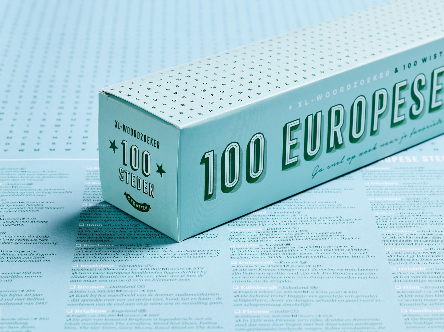 XL-spelposter | Woordzoeker 100 Europese steden