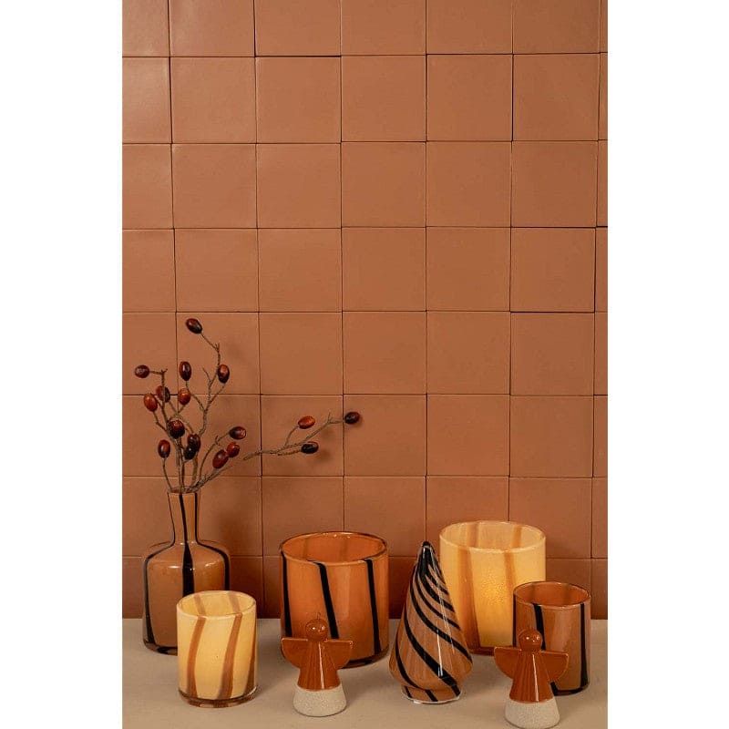 Theelichthouder banding | Beige L