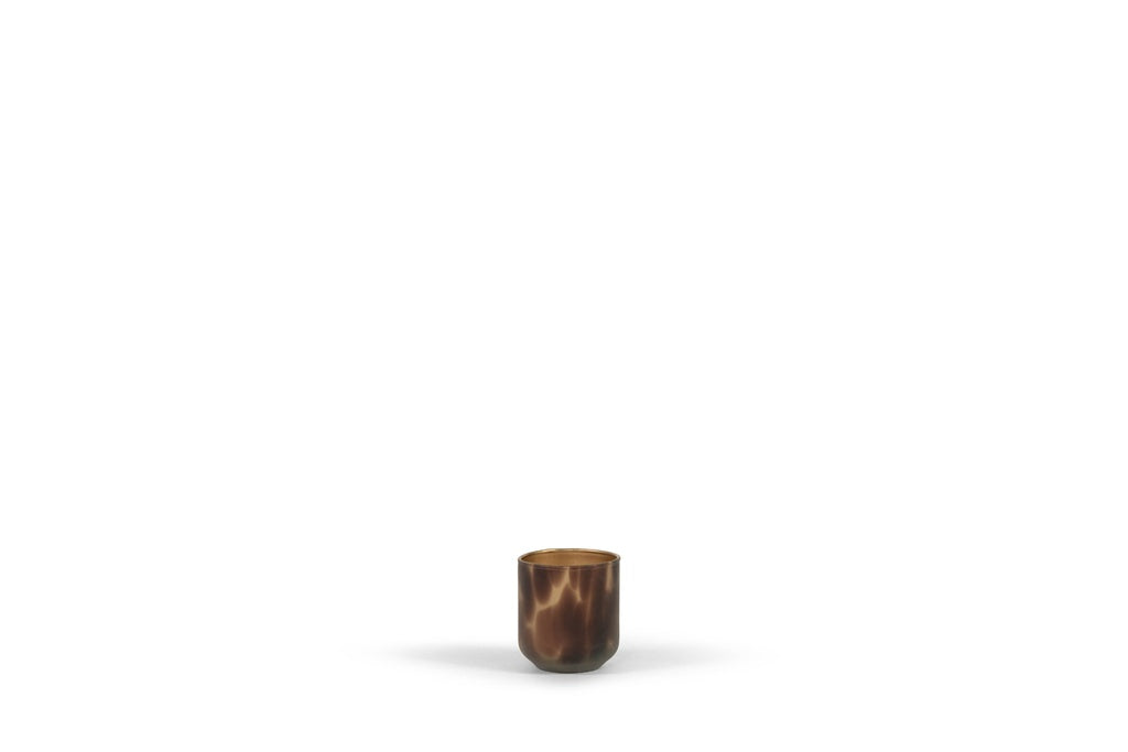 Theelicht met luipaardprint 10 cm