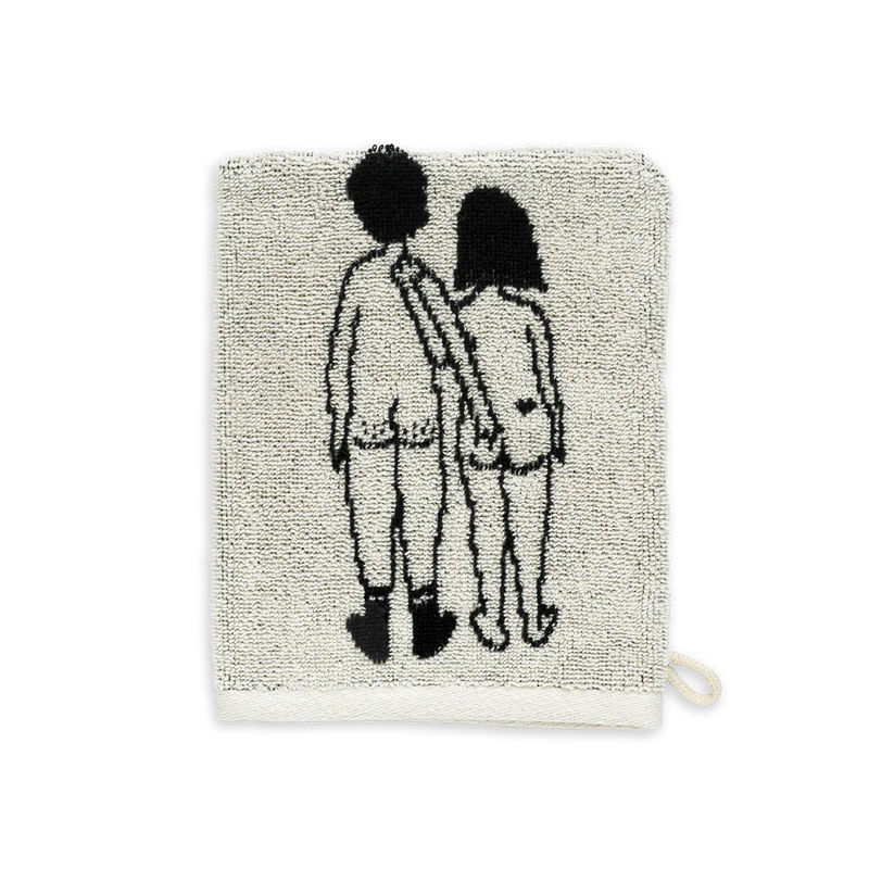 Set van 2 washandjes | naked couple