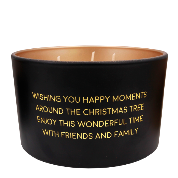 Geurkaars "Wishing you happy moments around the Christmas tree"