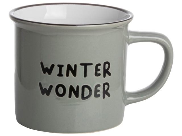 Tas/mok met quote 'winter wonder' (350ml)