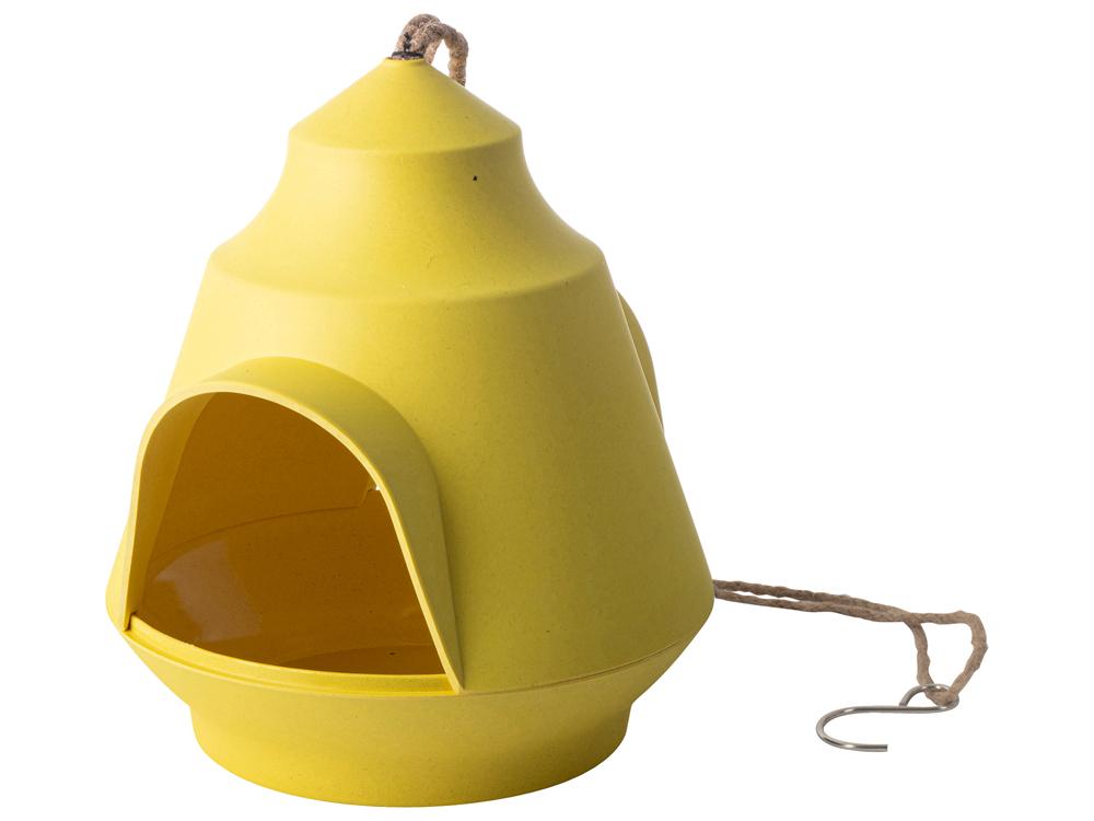 Vogelvoederhuisje geel