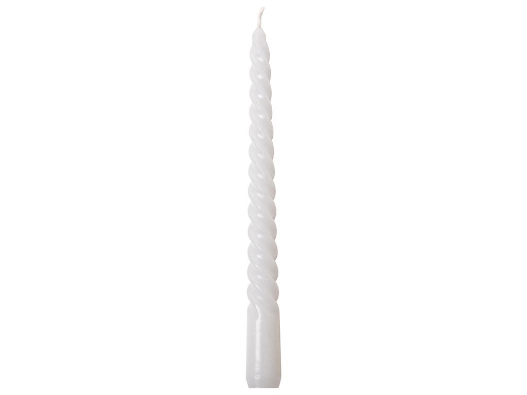 Swirl Dinerkaarsen Set/3 stuks Wit 25cm